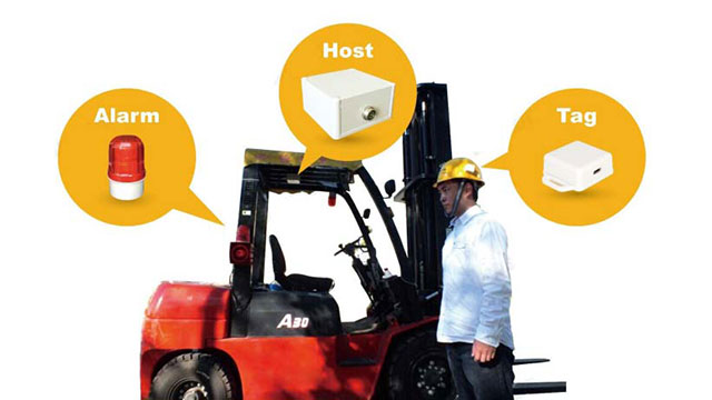 CareDrive forklift proximity warning and pedestrian detection system