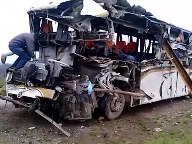 A truck in Bolivia collided with a long-distance bus
